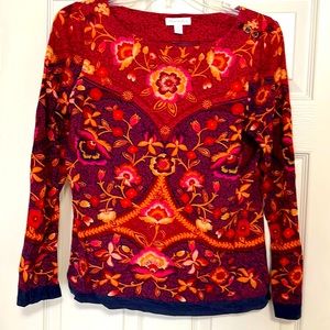 Charter Club top, floral, size M